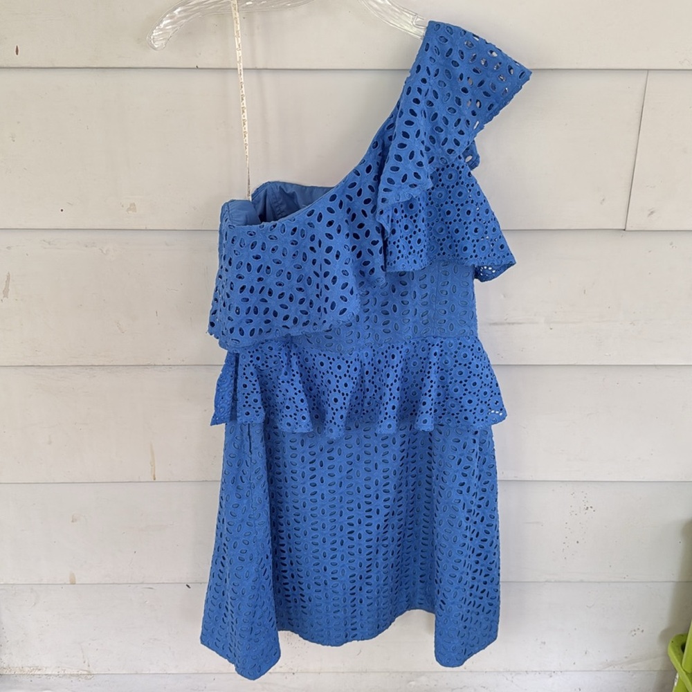 Lilly Pulitzer Blue One-Shoulder Dress - Picture 2 of 5